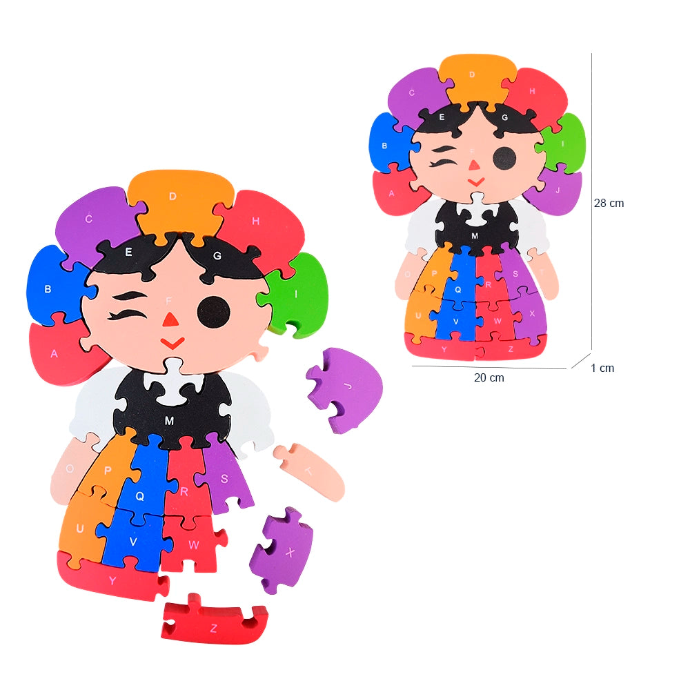 12pz ROMPECABEZAS MUÑECA W-84
