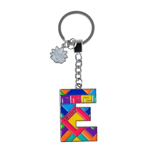 12 PZ LLAVERO METAL LETRA E