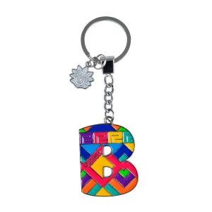 12 PZ LLAVERO METAL LETRA B